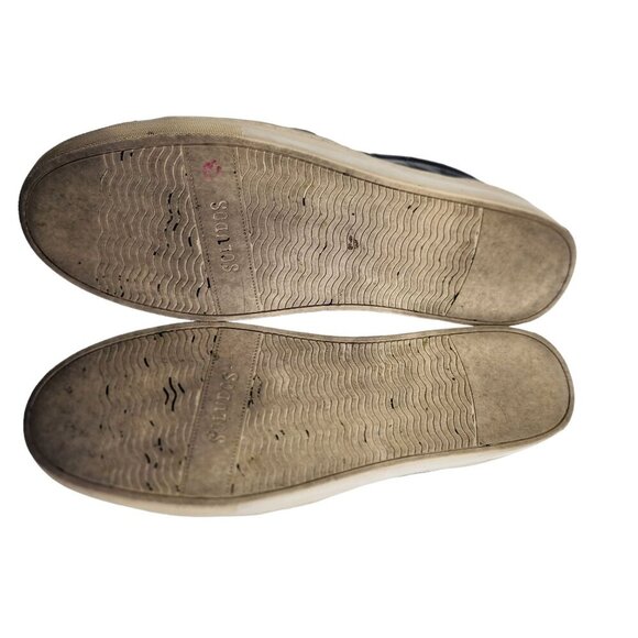 Soludos Leather Embossed Croc Bondi Platform Sneakers Black Size 10 - Picture 7 of 11